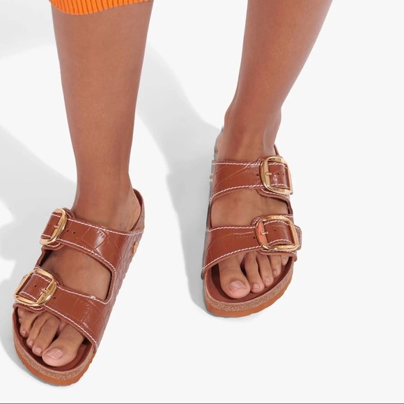 Birkenstock Shoes - NEW Birkenstock Staud Arizona Sandals Saddle Croc Embossed sz 42 (11)